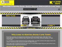 Tablet Screenshot of kontra.co.za